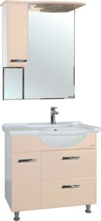 Зеркало-шкаф с подсветкой Bellezza Балтика 90см левый бежевый 00000005368